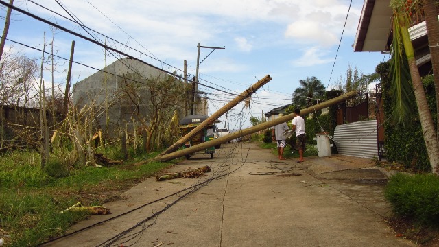 Power facilities in Ormoc City, Leyte province are expected to be down for months after Super Typhoon Haiyan struck the Philippines, Nov. 8, 2013. PHOTO: ACT Alliance/Christian Aid