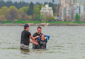 Vancouver MB church plants baptized new members on Easter Sunday