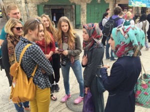 MBCI students on tour in the Holy Land encountered fellow high school students in Hebron. 