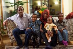 John and Rena Pearsons's refugee family. 