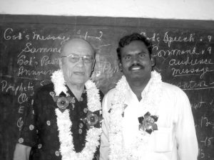 B I Premaiah (r) and Elmer Martens in India
